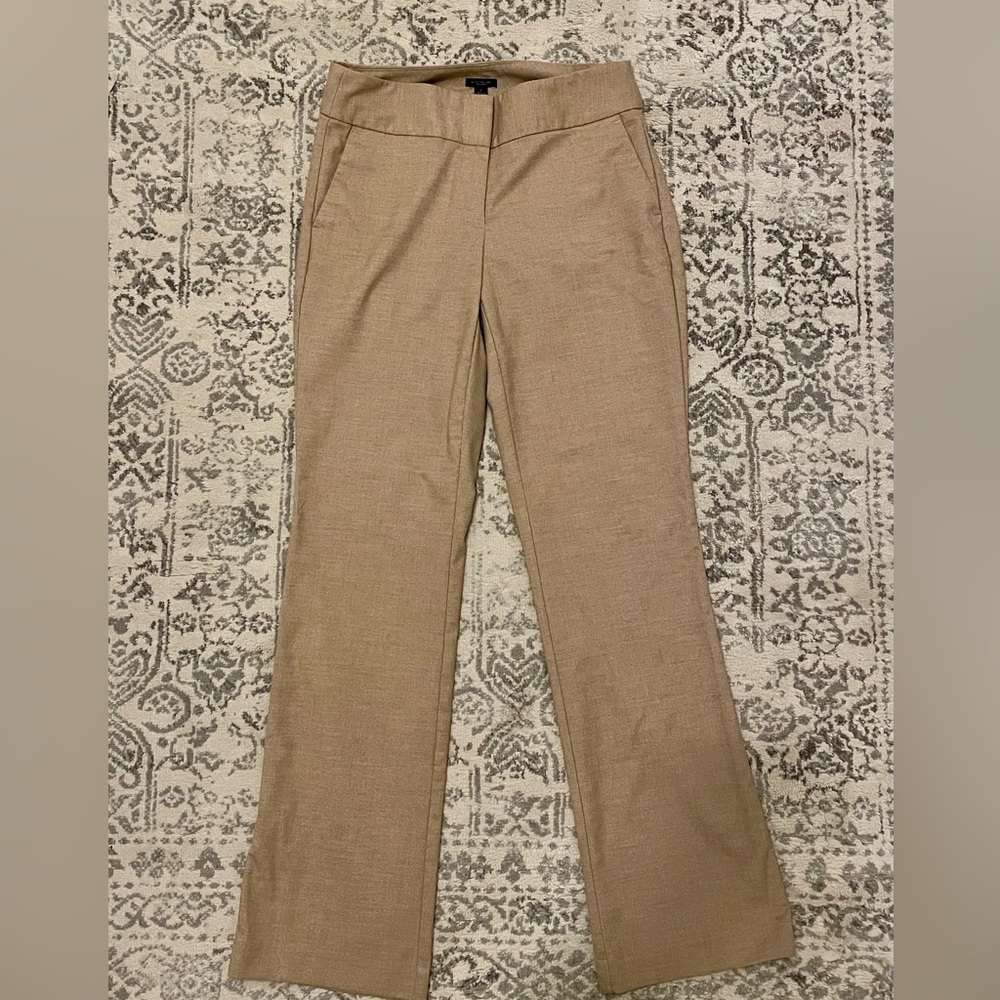 Ann Taylor Factory Curvy Trouser Tan Dress Pants - Size 2